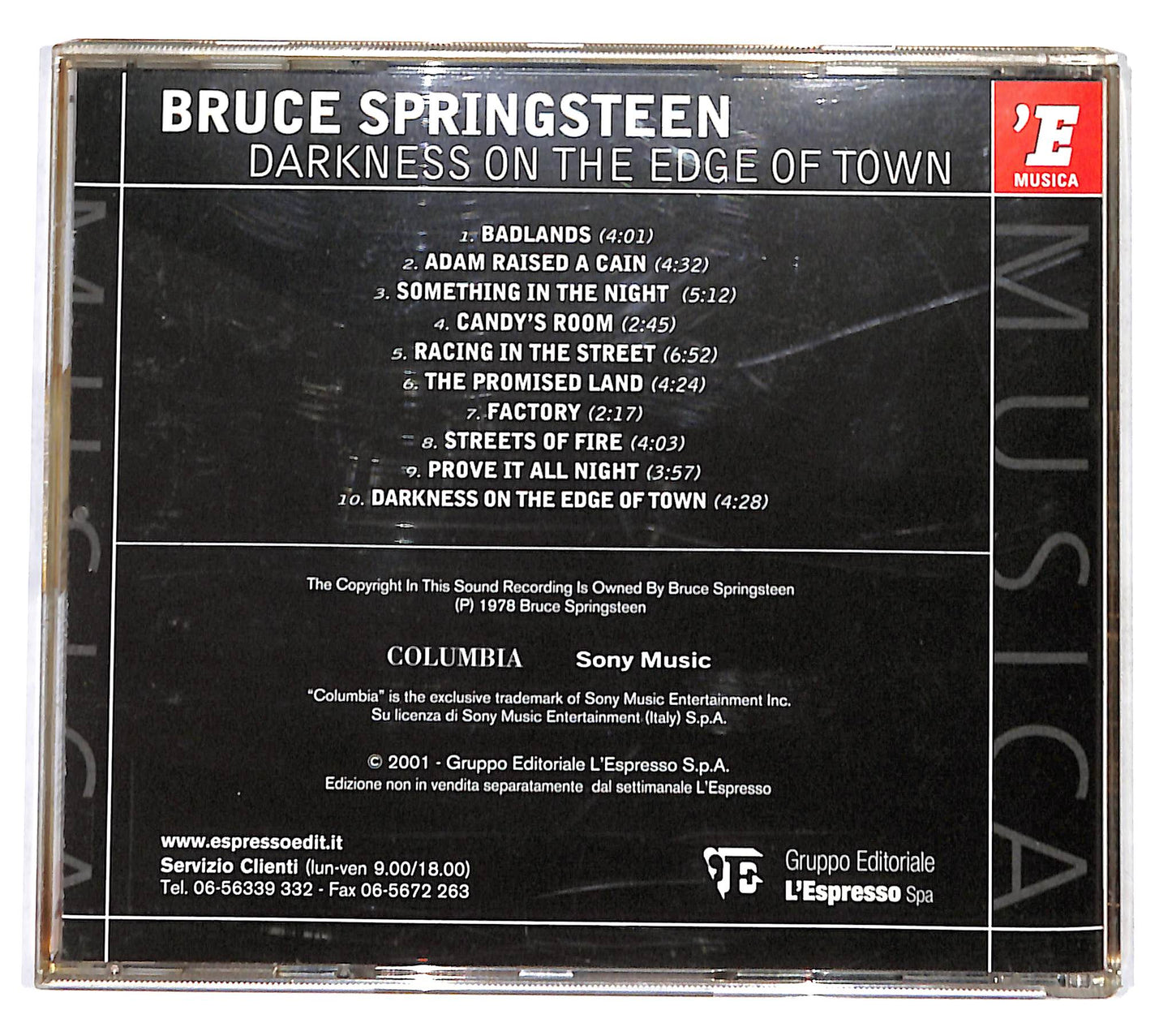 EBOND Bruce Springsteen - Darkness On The Edge Of Town CD CB046166