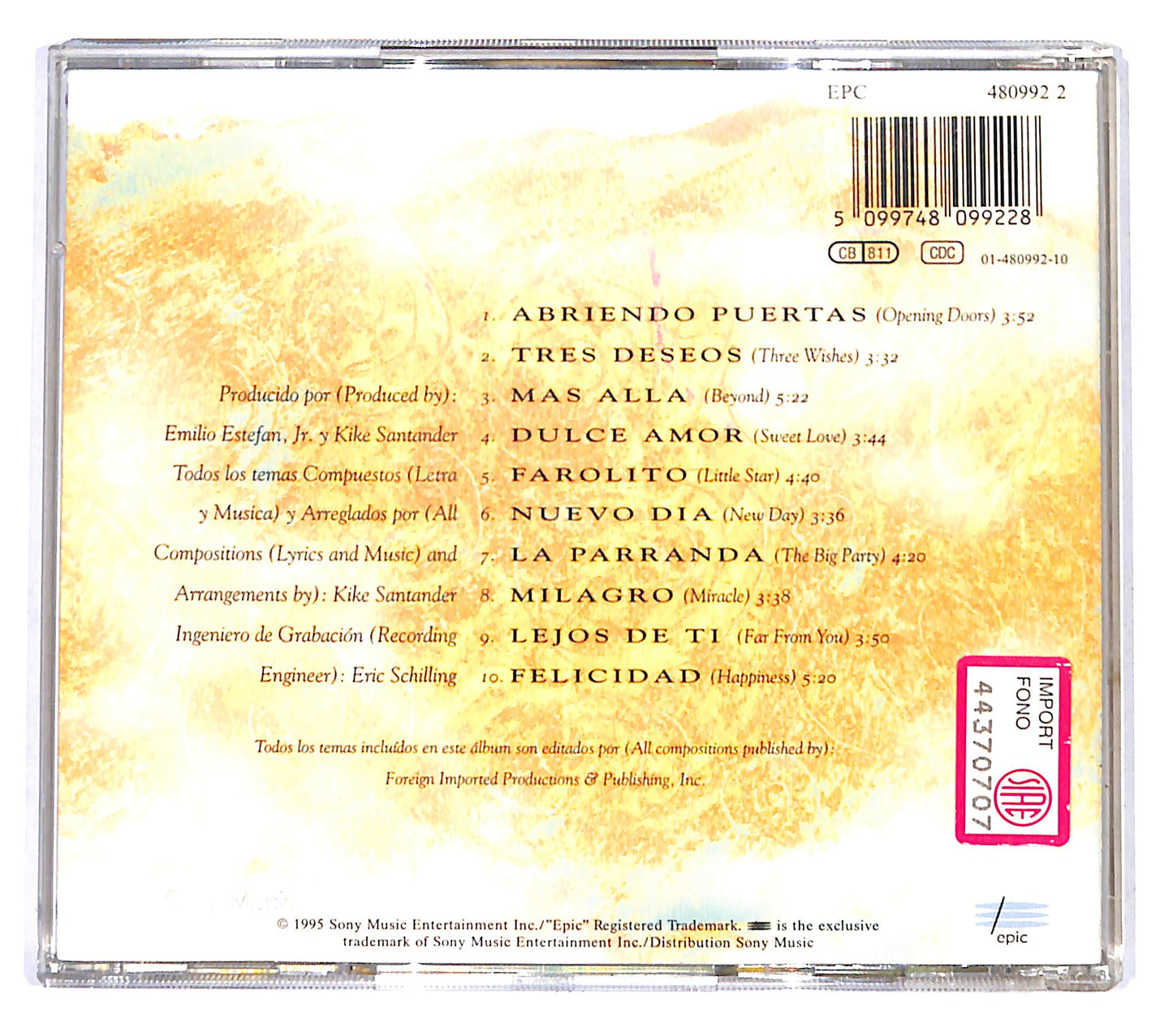 EBOND Gloria Estefan - Abriendo Puertas CD CB046416