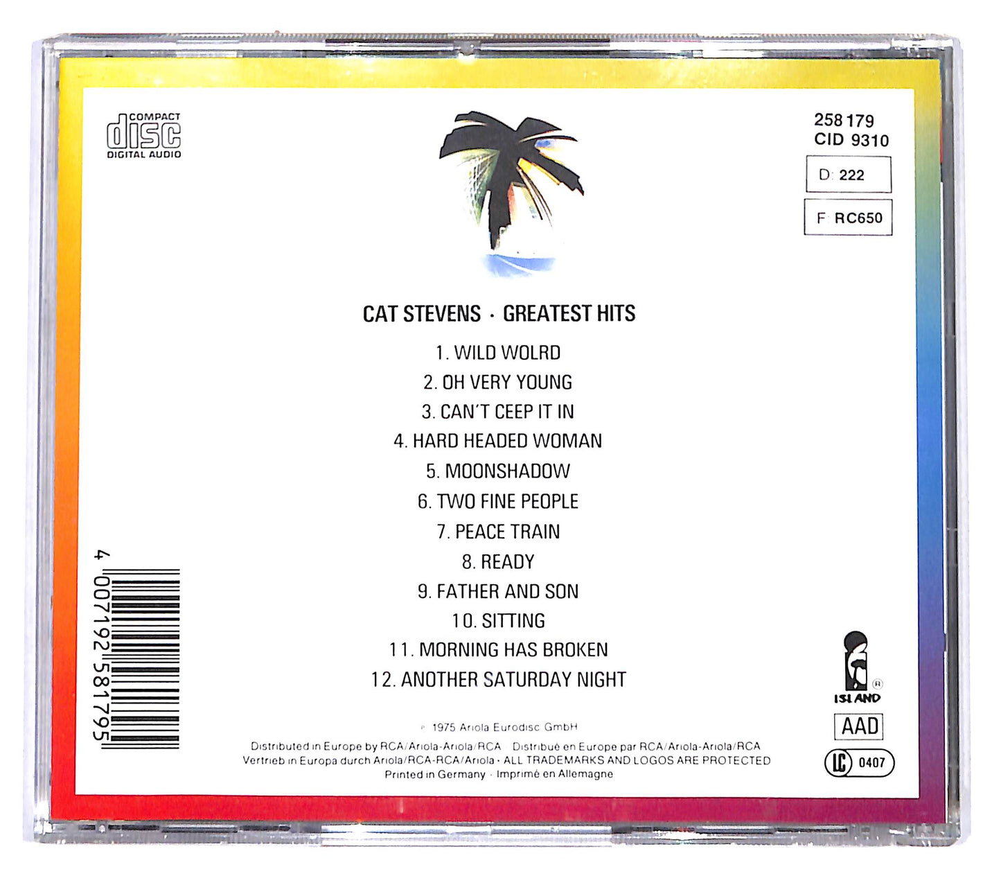 EBOND Cat Stevens - Greatest Hits CD CB046422