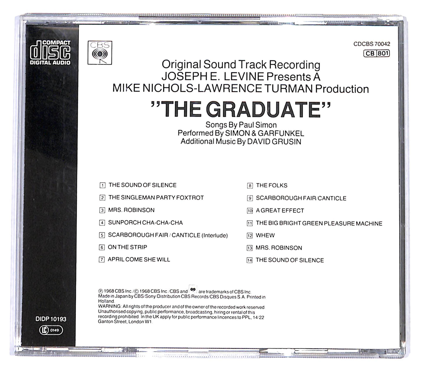 EBOND Various - The Graduate (Original Sound Track Recording) CD CB046441