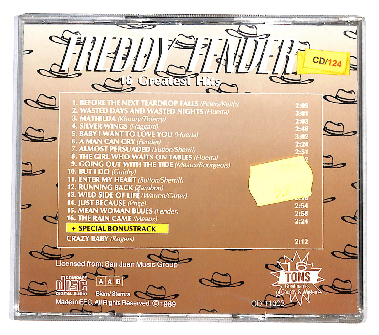 EBOND Freddy Fender - 16 Greatest Hits CD CB046619