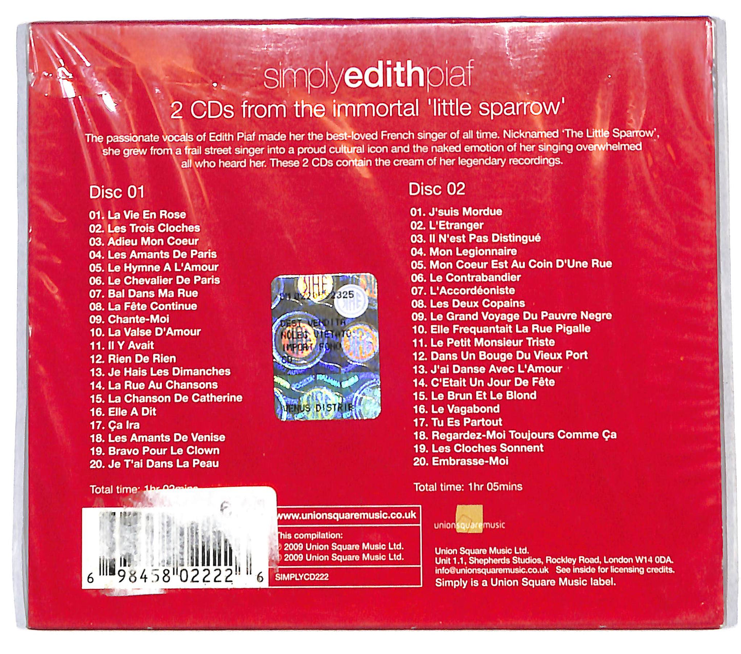 EBOND Edith Piaf - Simply Edith Piaf CD CB047263