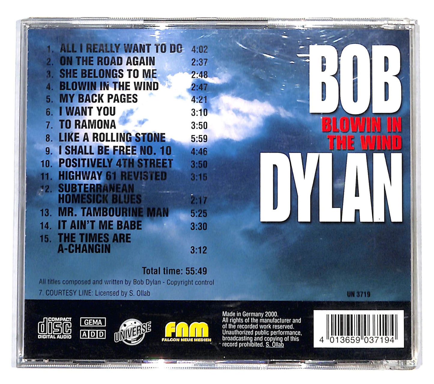 EBOND Bob Dylan - Blowin In The Wind CD CB047733