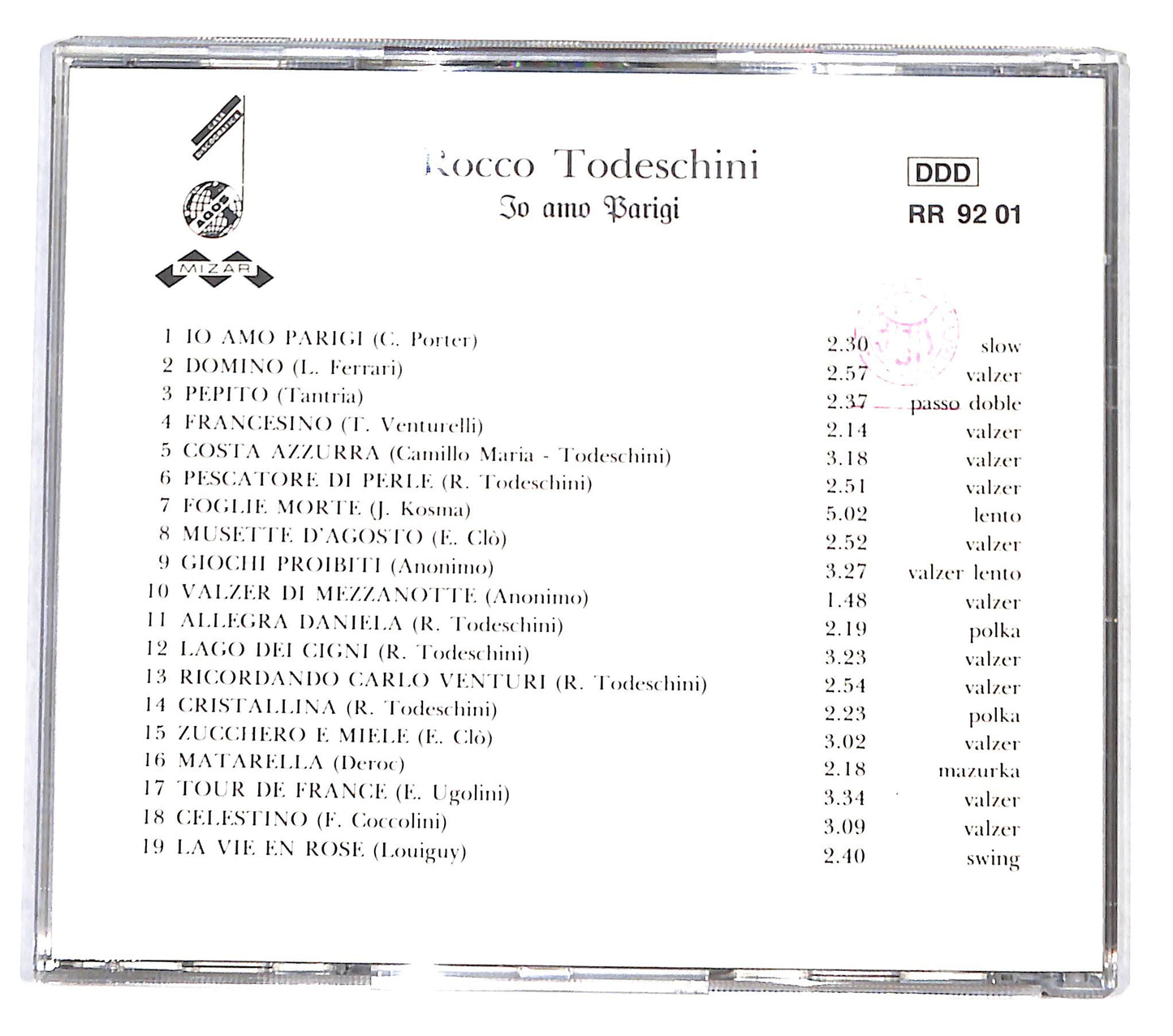 EBOND Rocco Todeschini - io amo Parigi CD CB047757