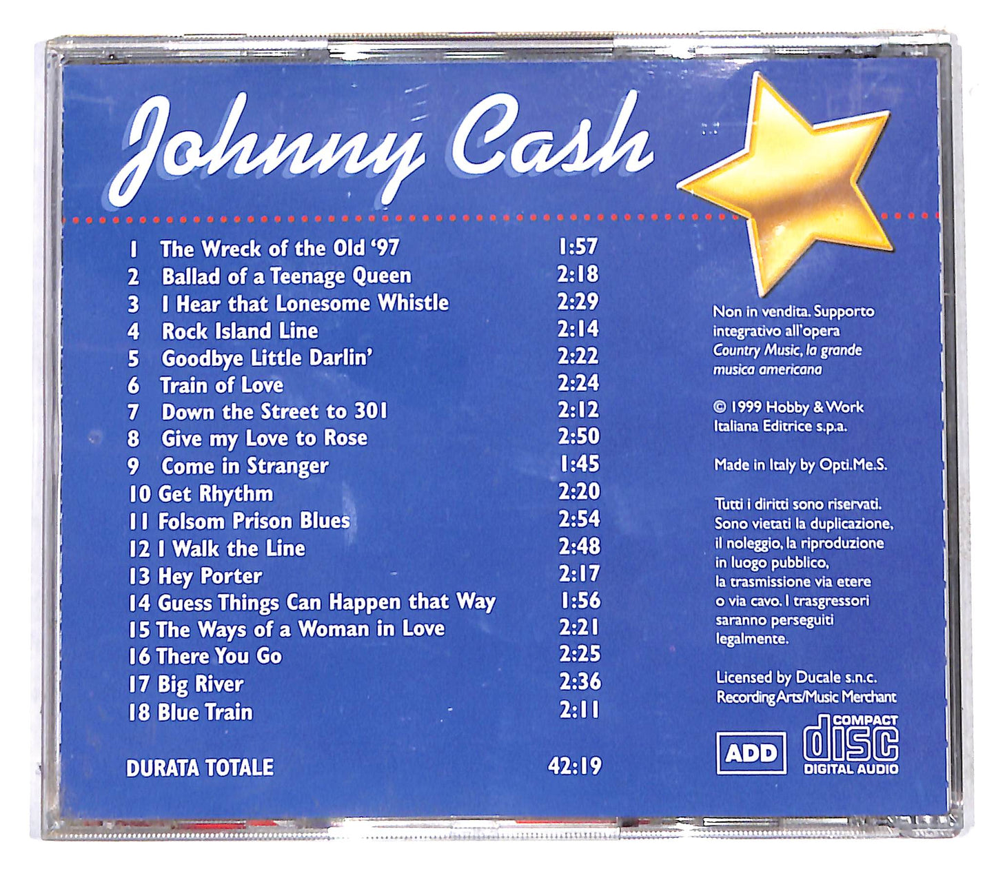EBOND Johnny Cash - Country Music La Grande Musica Americana CD CB047914