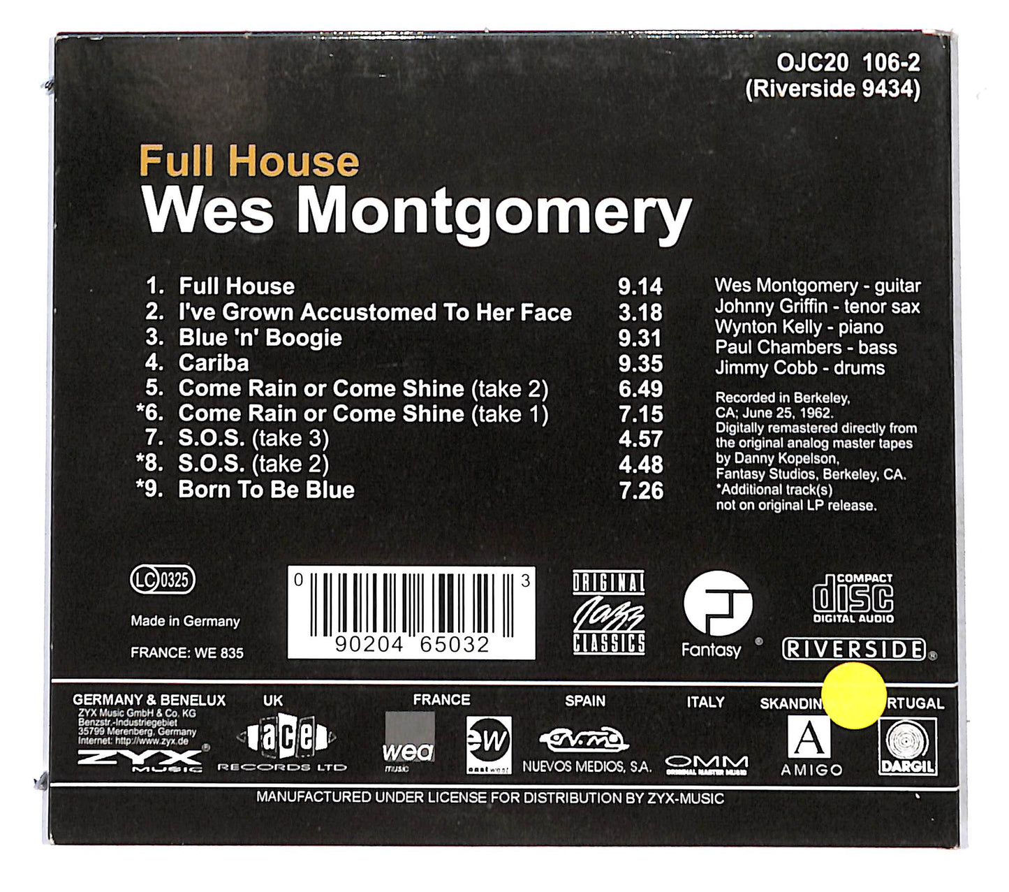 EBOND Wes Montgomery - Full House DIGIPACK CD CB047927