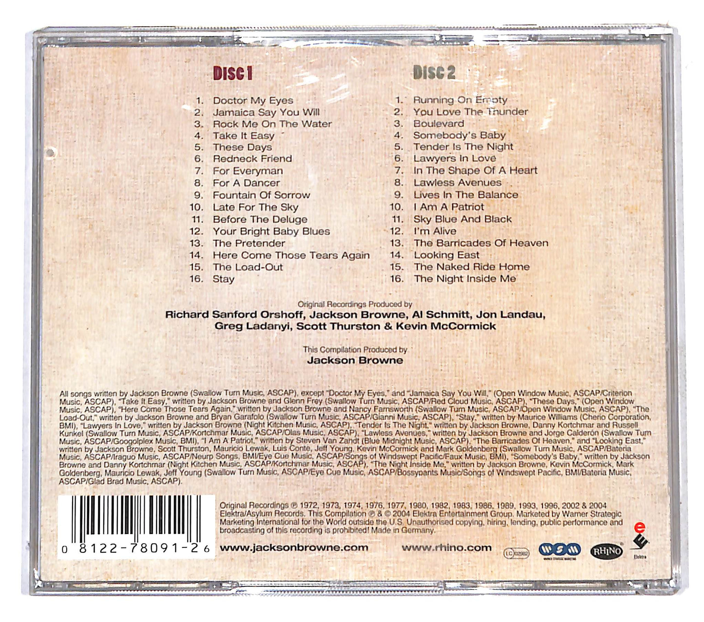 EBOND Jackson Browne - The Very Best Of Jackson Browne CD CB047961