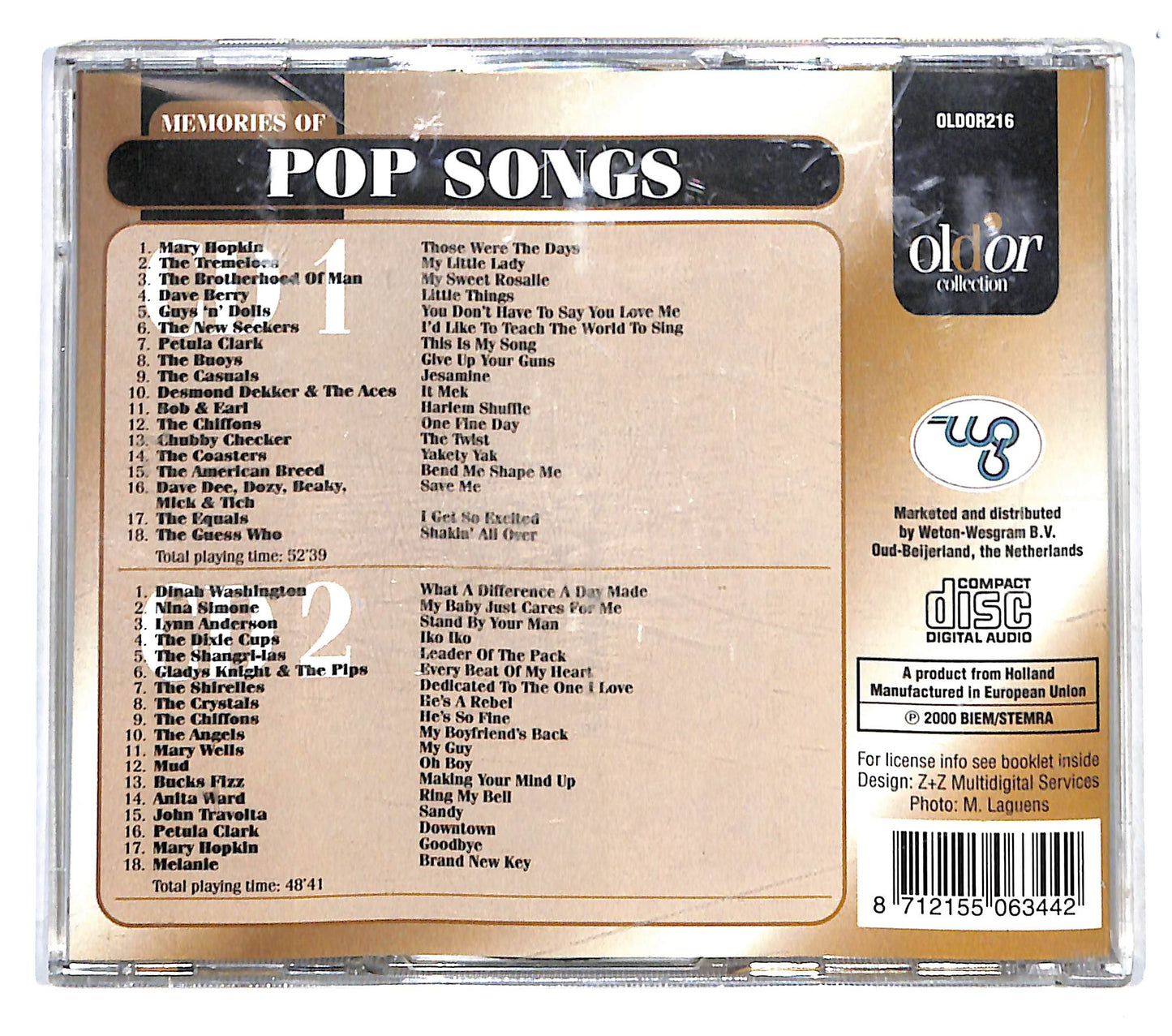 EBOND Various - Memories of pop songs CD CB049206