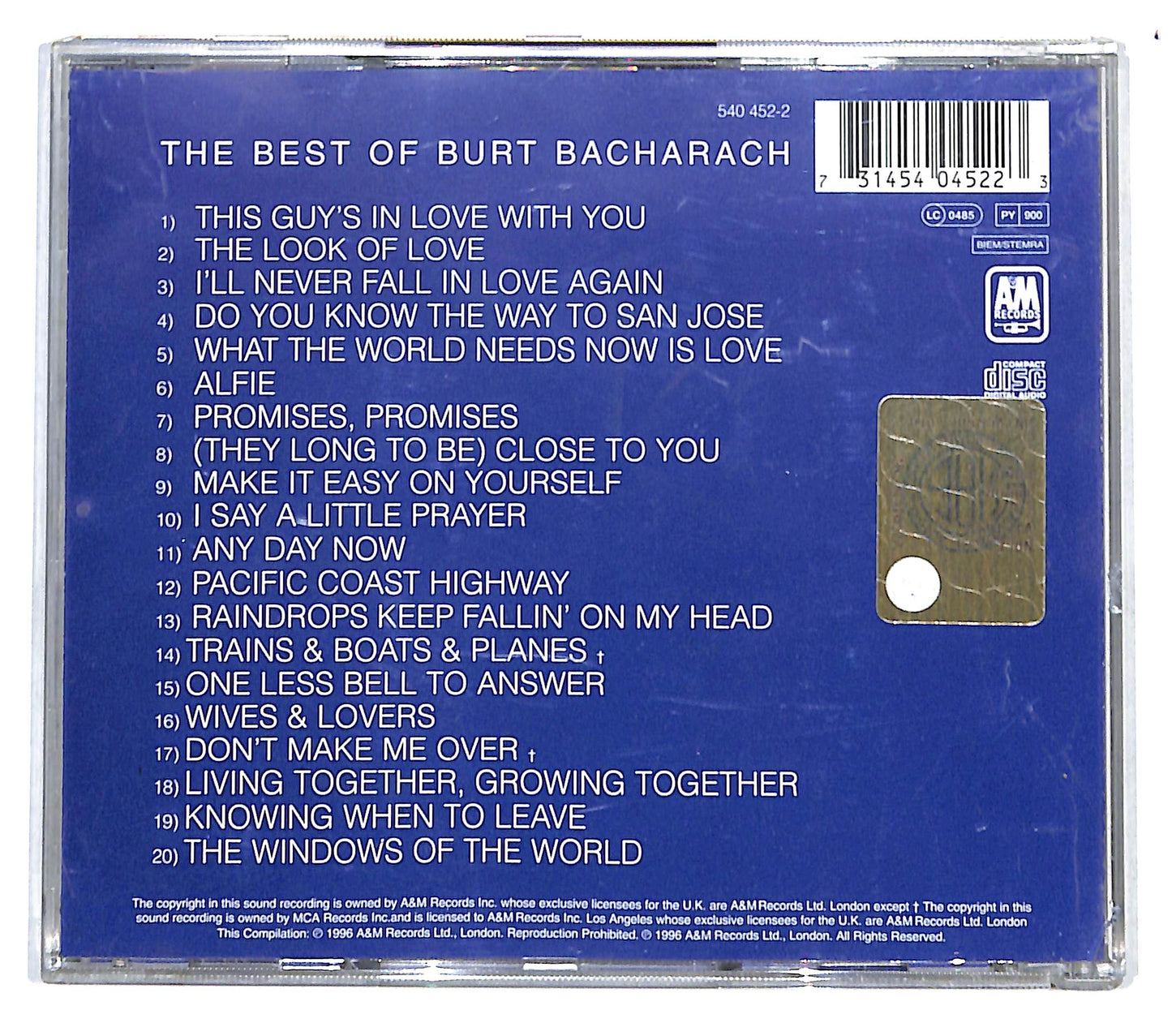 EBOND Burt Bacharach - The Best Of Burt Bacharach CD CB049227