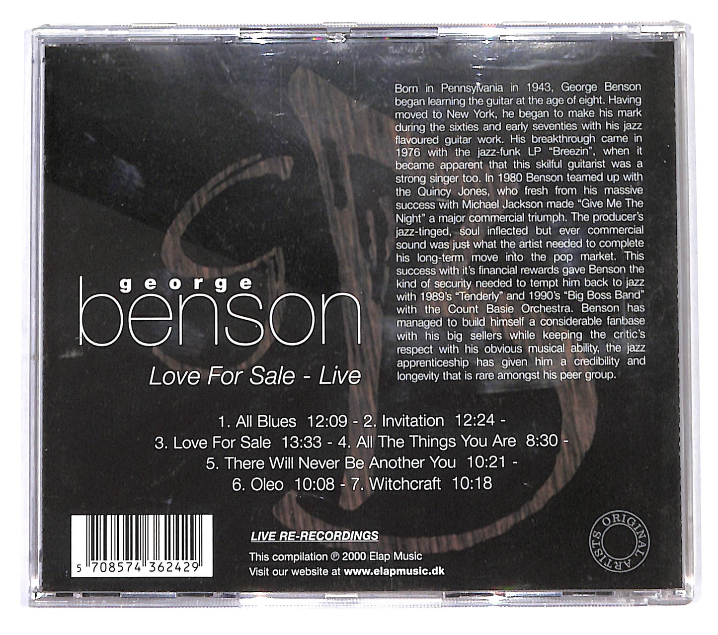 EBOND George Benson - Love For Sale - Live CD CB050624