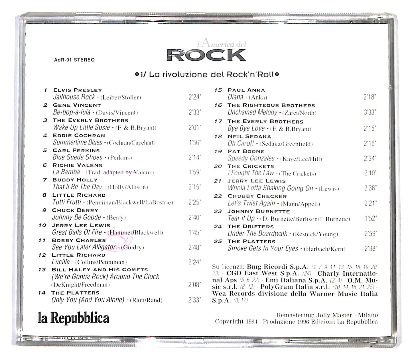 EBOND Various - La Rivoluzione Del Rock 'N' Roll CD CB051624