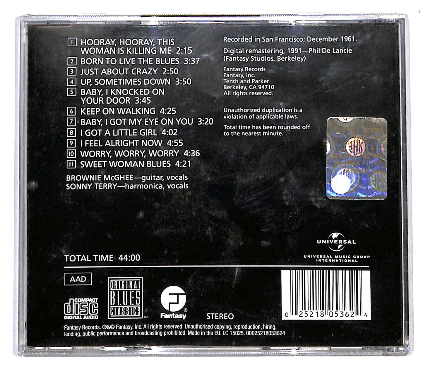 EBOND Sonny Terry & Brownie McGhee - At Sugar Hill CD CB053315
