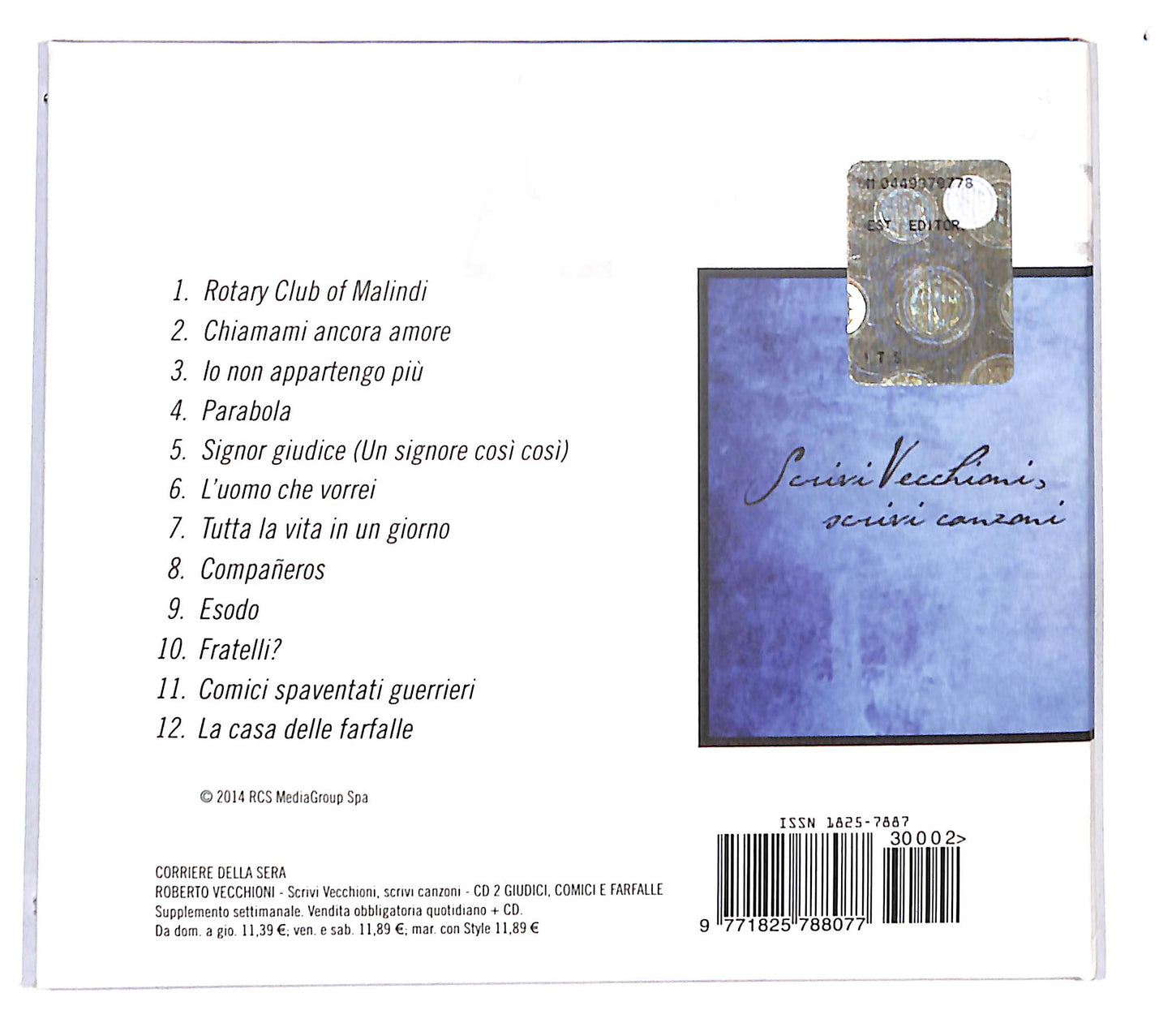 EBOND Roberto Vecchioni - Giudici,Comici E Farfalle DIGIPACK CD CB053335