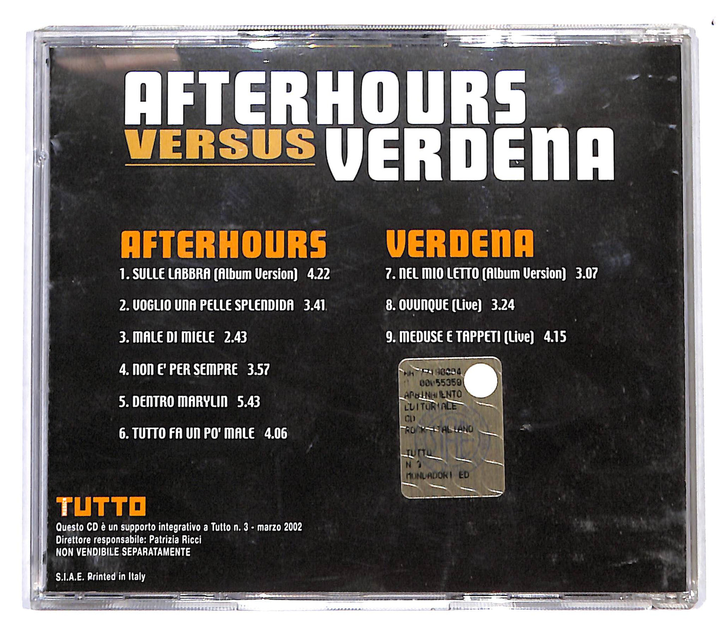EBOND Afterhours - Verdena - Afterhours Versus Verdena CD CB053337
