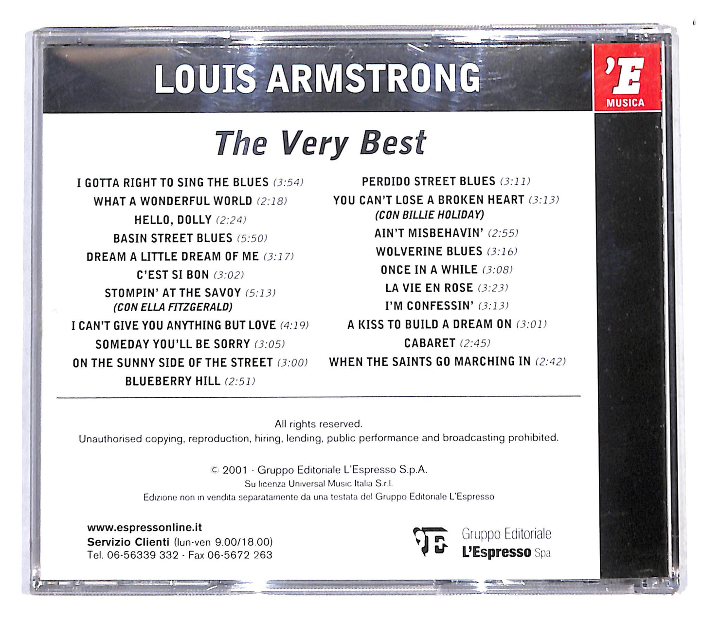 EBOND Louis Armstrong - The Very Best EDITORIALE CD CB053352