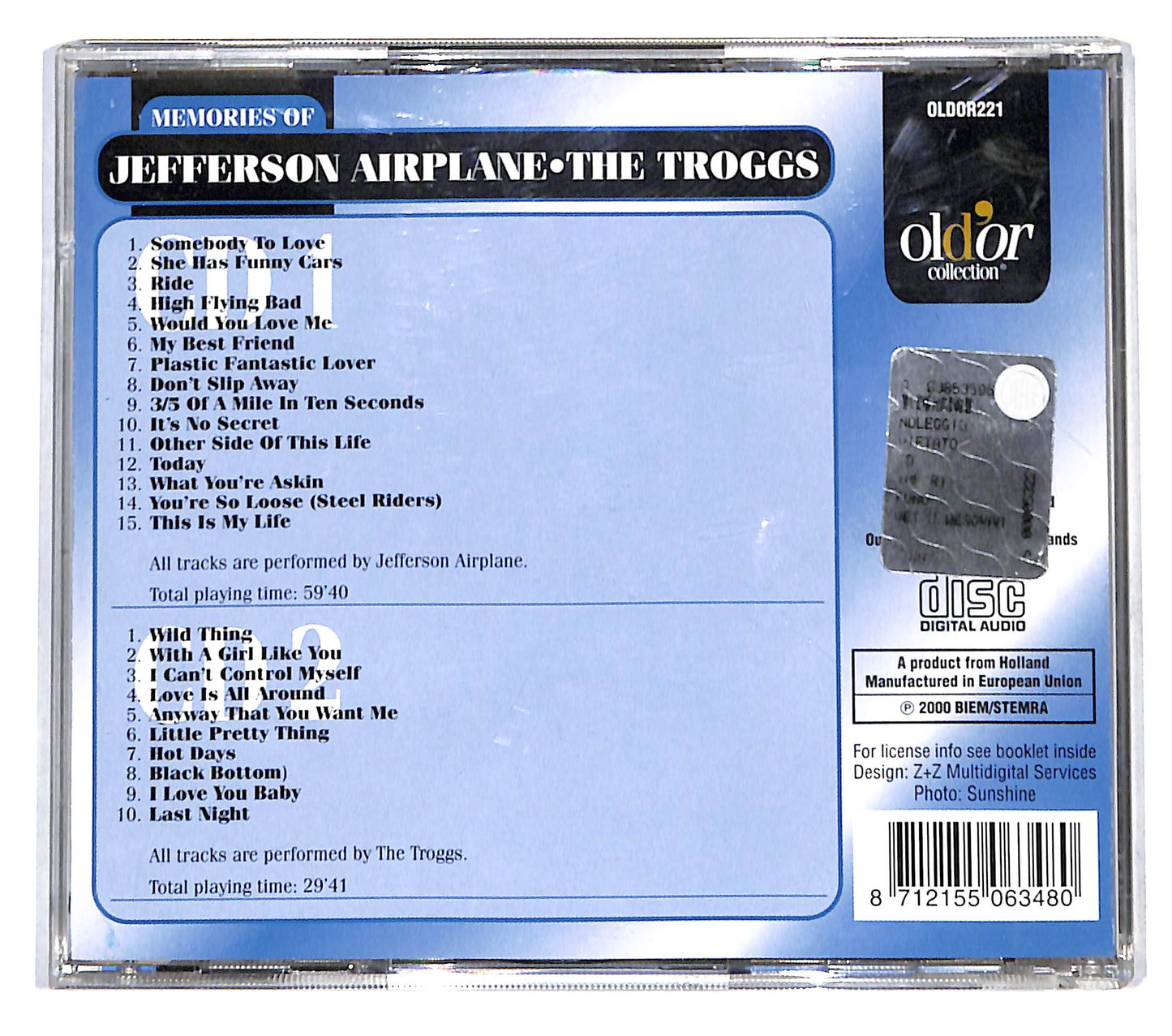 EBOND Memories Of Jefferson Airplane -The Troggs CD CB053637