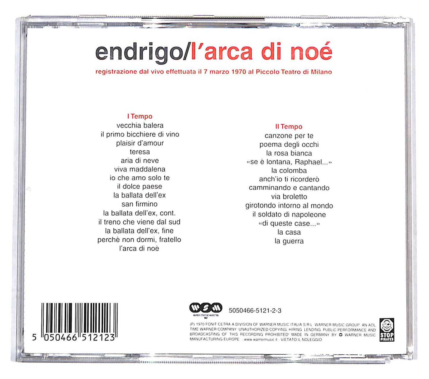 EBOND Endrigo - L'Arca Di Noe CD CB054059