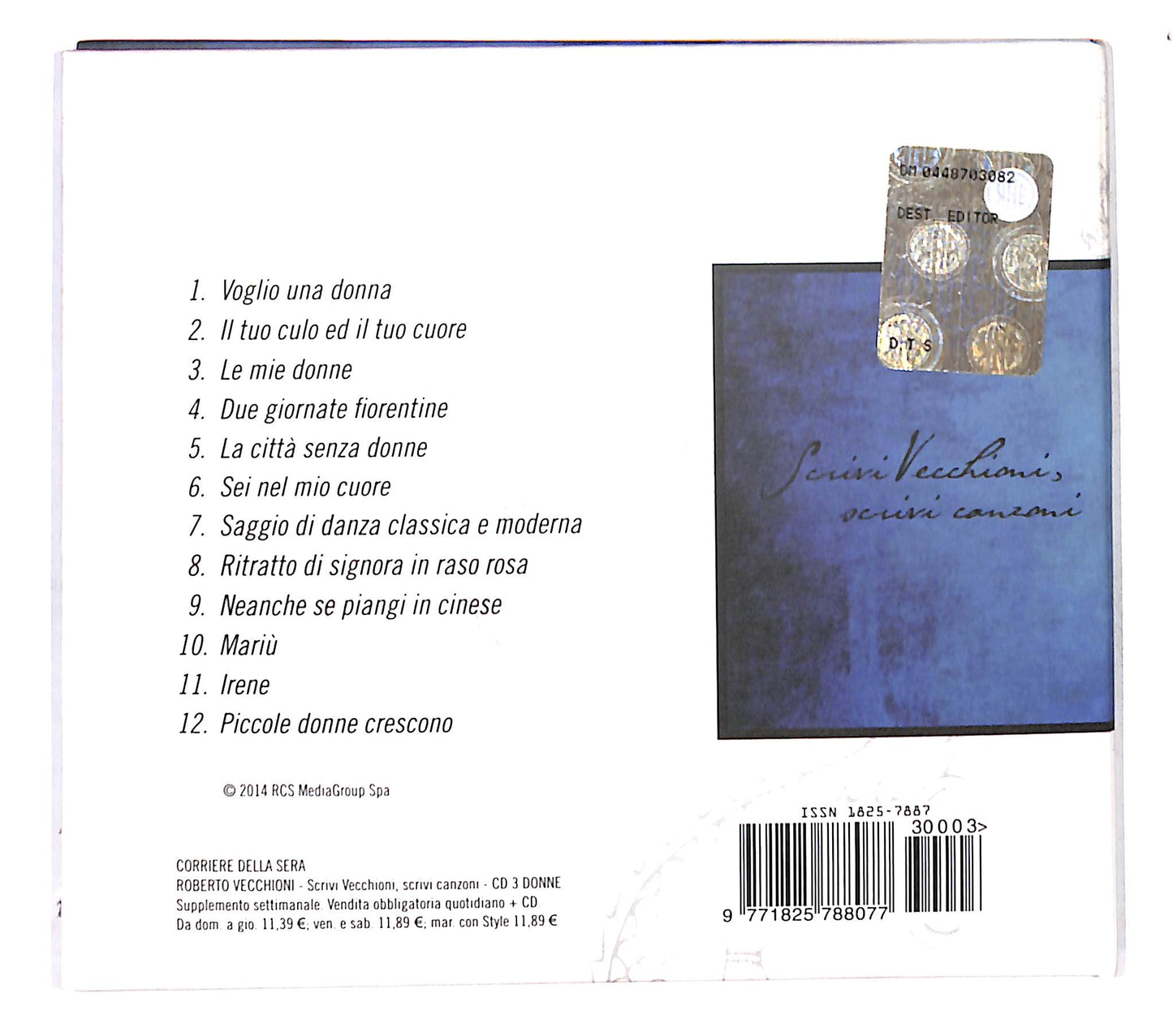 EBOND Roberto Vecchioni - Donne DIGIPACK EDITORIALE CD CB054628