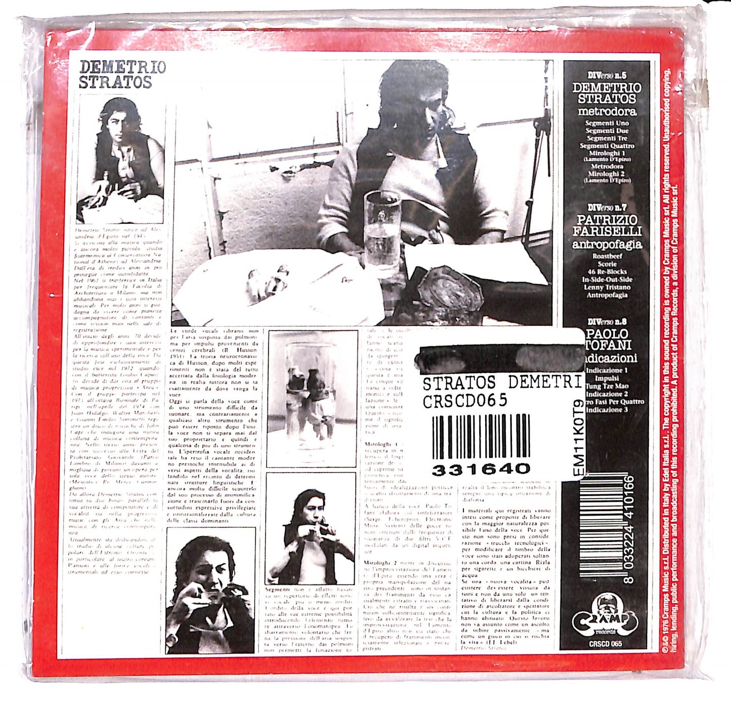 EBOND Demetrio Stratos - Metrodora + Spilla CD CB054640