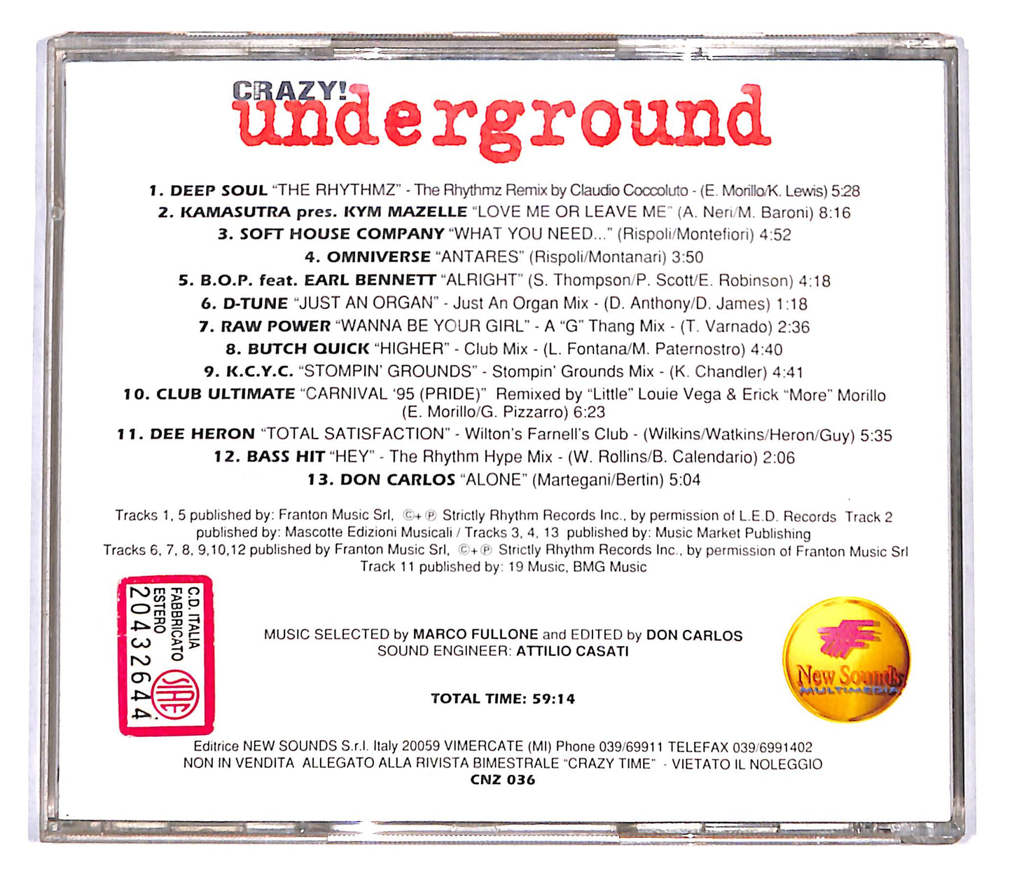 EBOND Various - Crazy! Time Vol. 36 - Underground CD CB054838