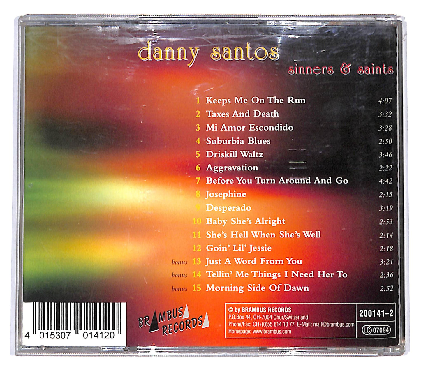 EBOND Danny Santos - Sinners & Saints CD CB055354