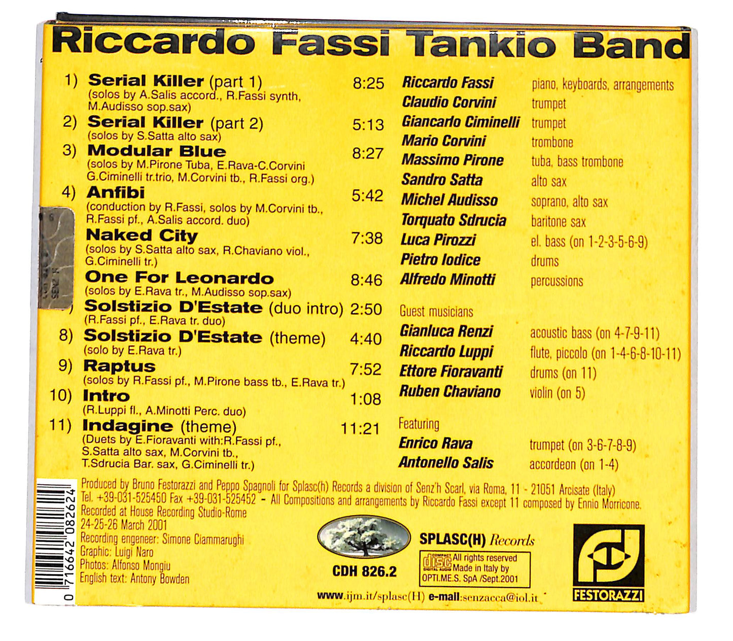 EBOND Riccardo Fassi Tankio Band - Serial Killer DIGIPACK CD CB058518