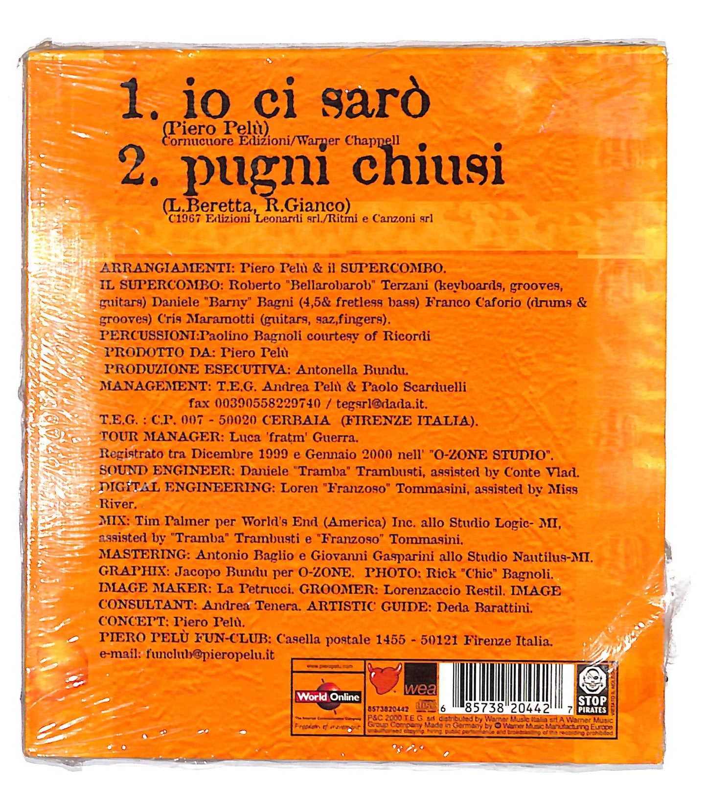 EBOND Piero Pelu - Io Ci Saro Digipak CD CB058552