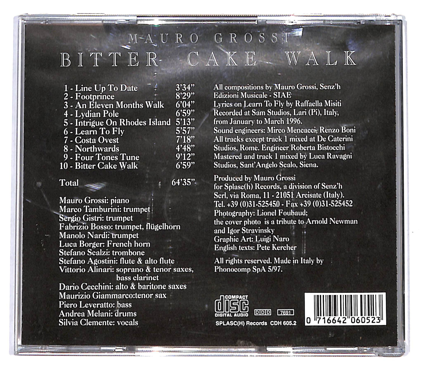 EBOND Mauro Grossi - Bitter Cake Walk CD CB059422