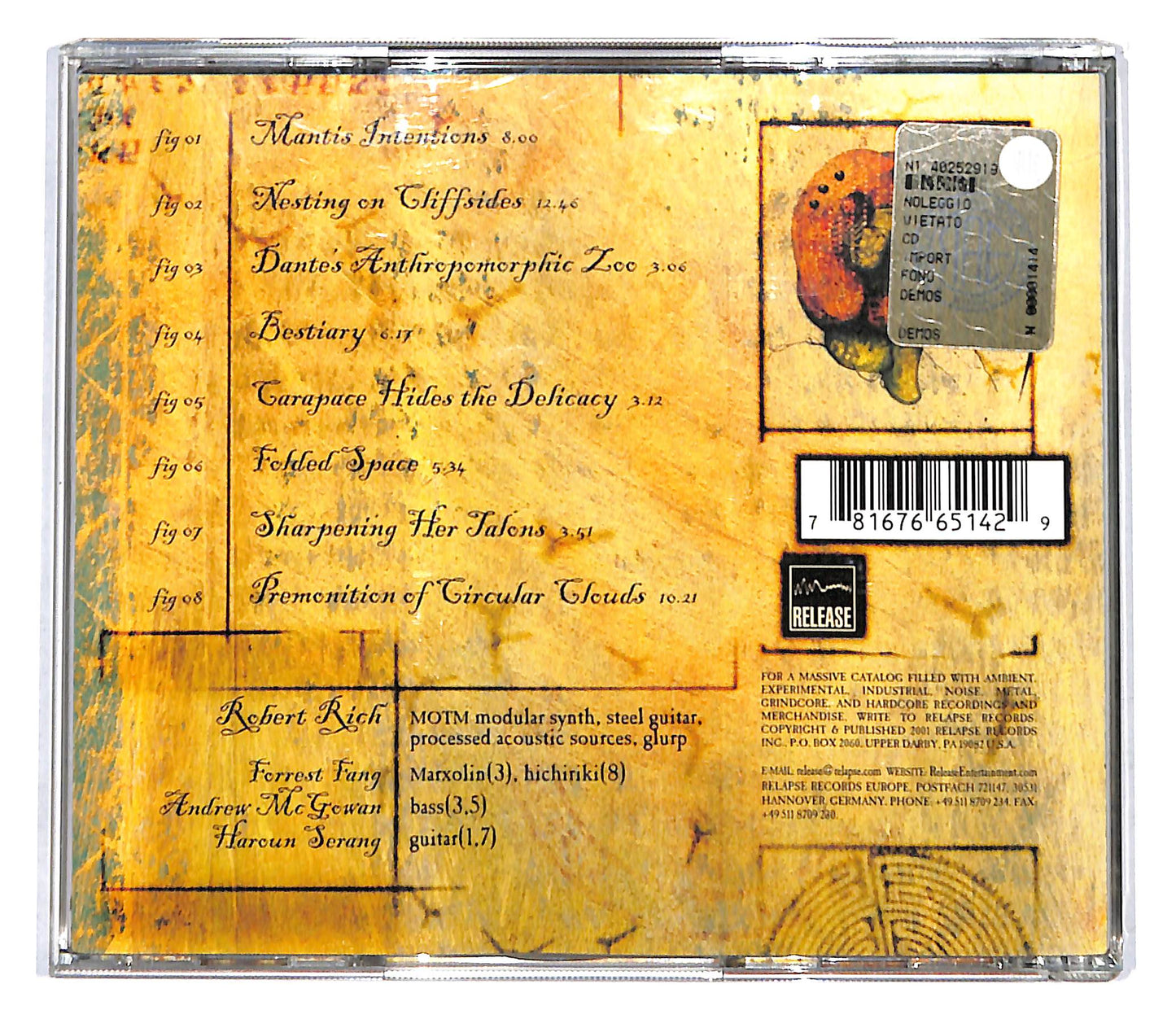 EBOND Robert Rich - Bestiary CD CB060136