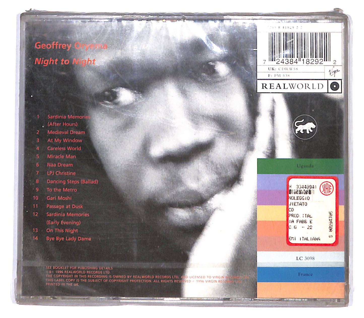 EBOND Geoffrey Oryema - Night To Night CD CB060927