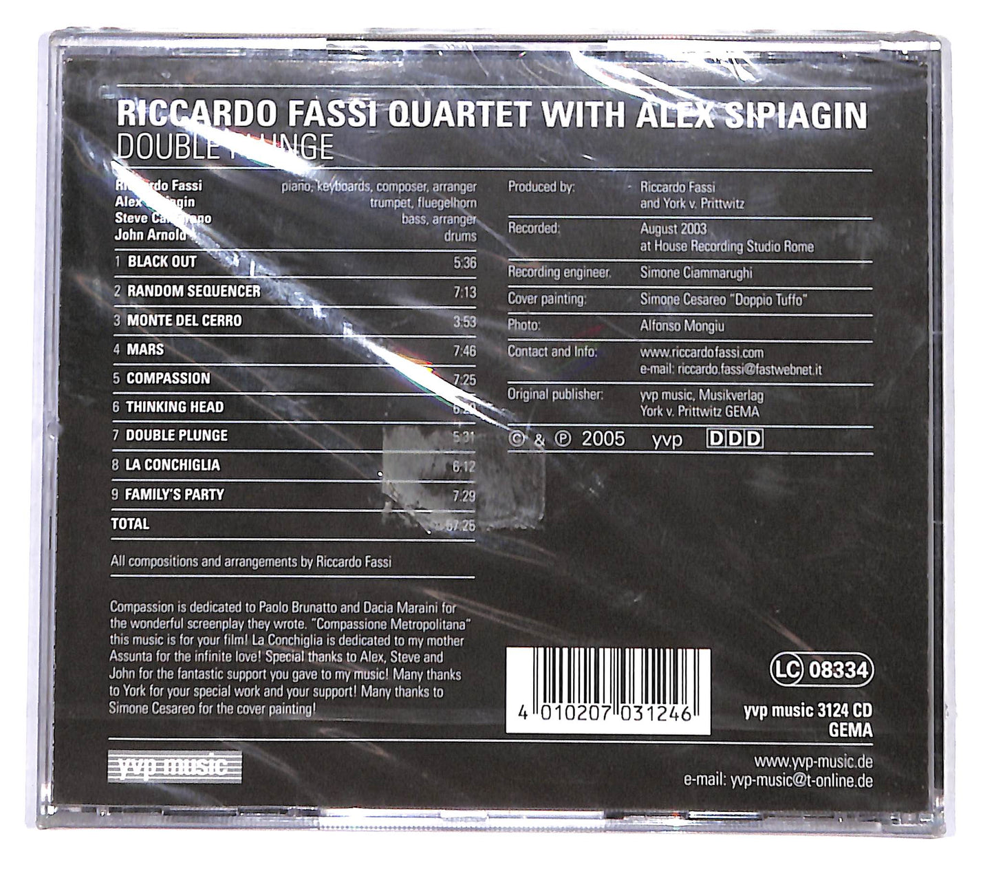 EBOND Riccardo Fassi Quartet With Alex Sipiagin - Double Plunge CD CB060929