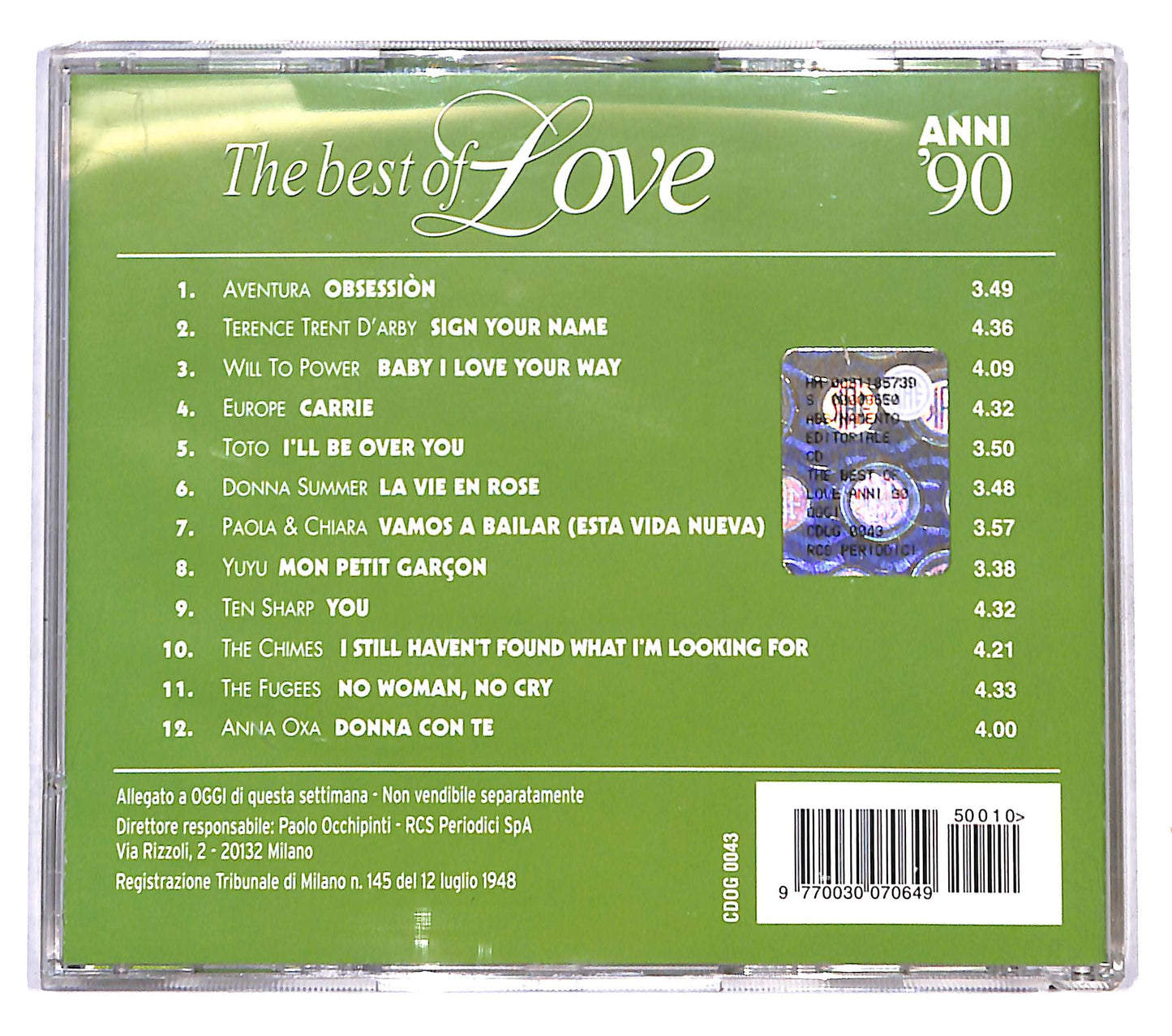 EBOND Various - the best of Love - anni '90 EDITORIALE CD CB061107