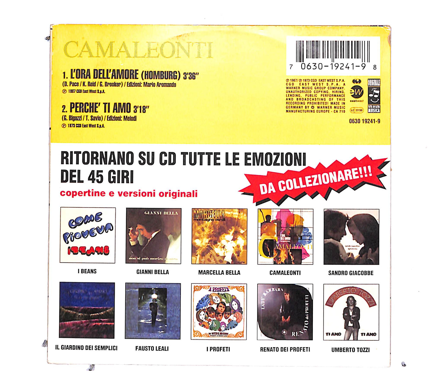 EBOND I Camaleonti - L'Ora Dell'Amore - Homburg CD CB061120