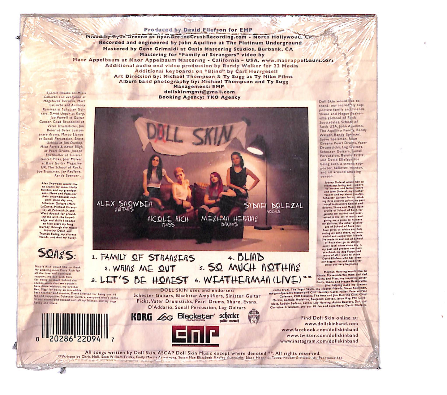 EBOND Doll Skin - In Your Face CD CB061329