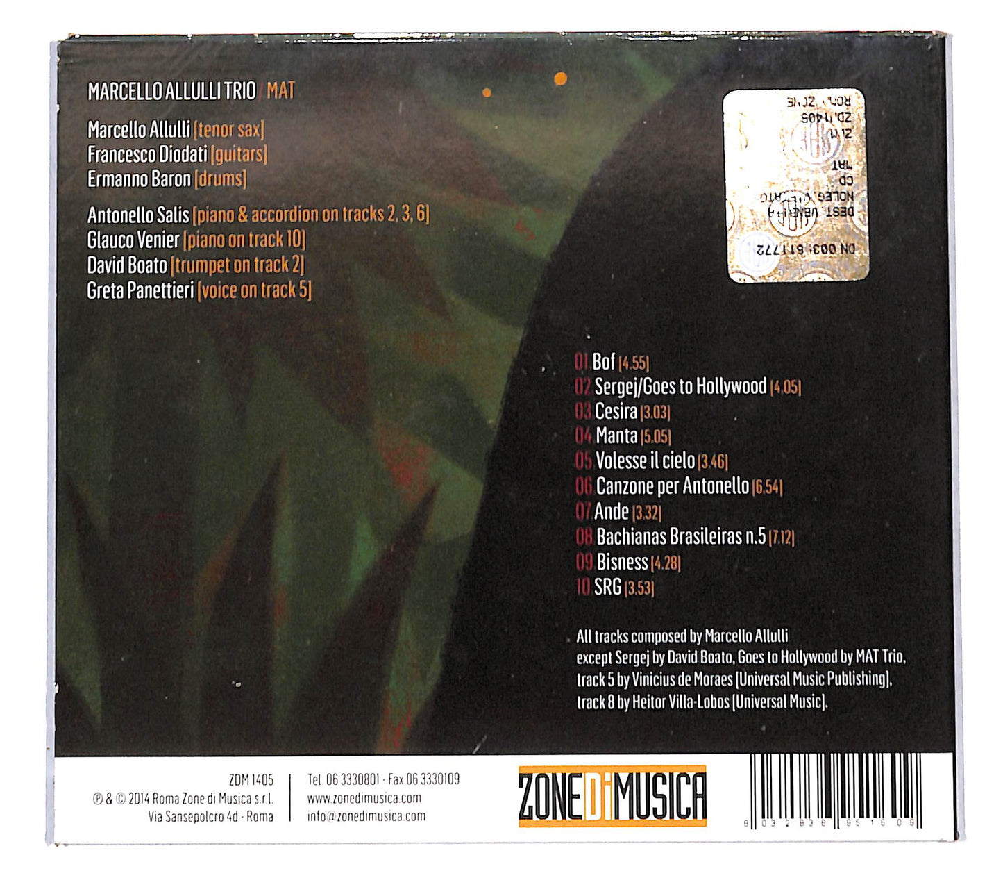 EBOND Marcello Allulli Trio - MAT DIGIPACK CD CB061362