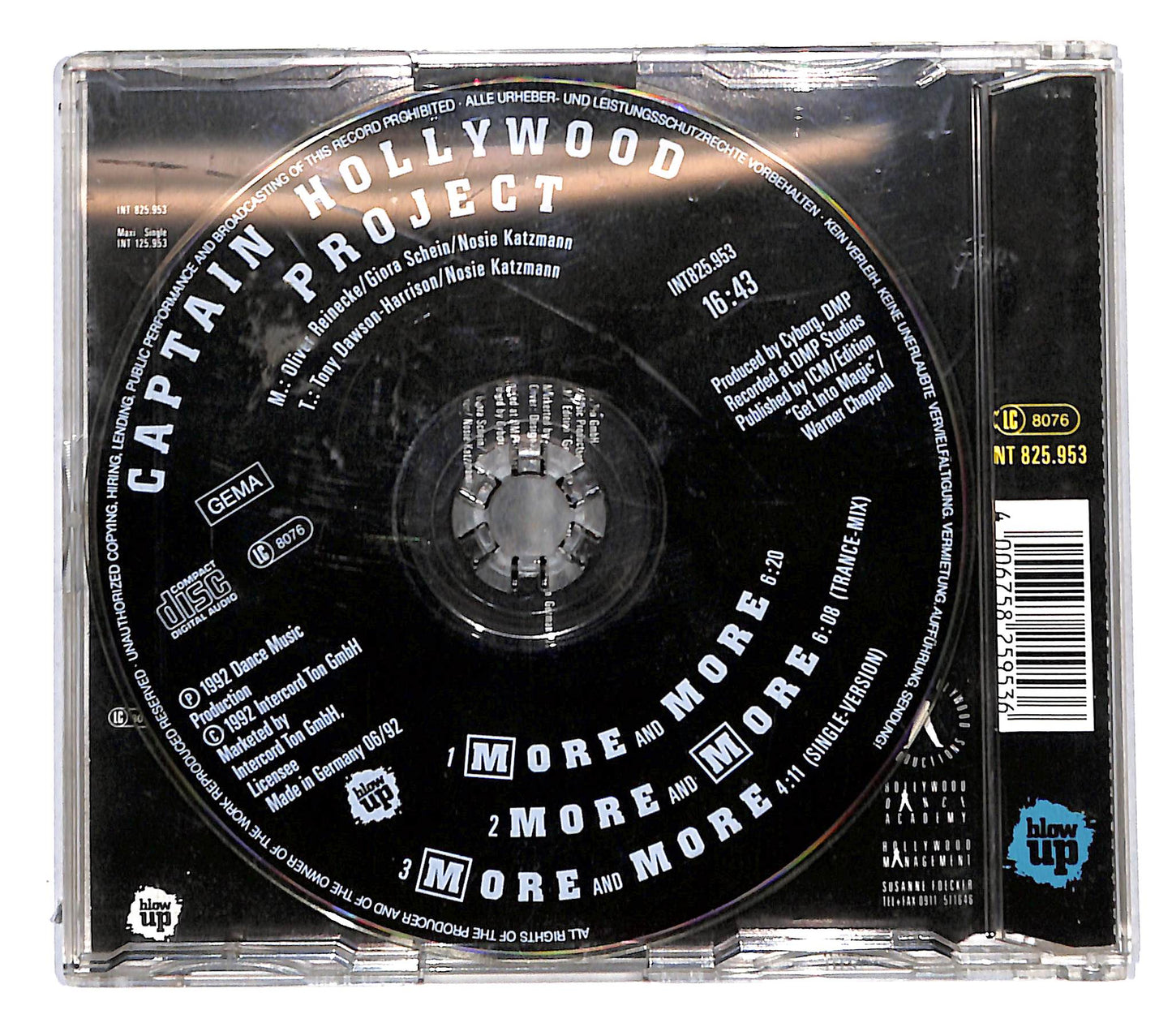 EBOND Captain Hollywood Project - More And More CD CB061866