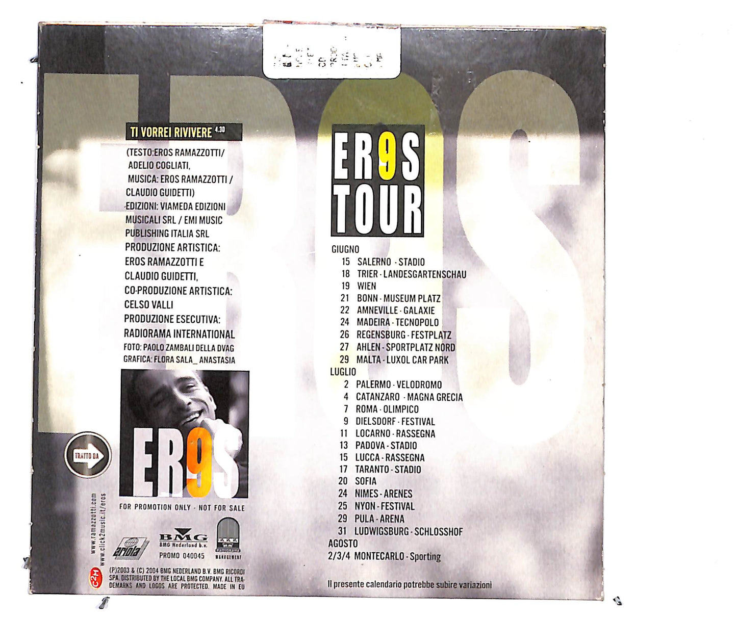 EBOND Eros Ramazzotti - 9 - ti vorrei rivivere CD CB062537