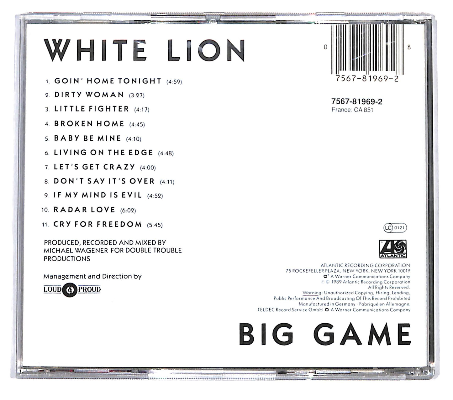 EBOND White Lion - Big Game CD CB069643