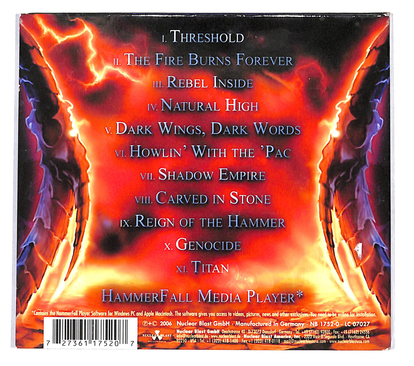 EBOND HammerFall - Threshold DIGIPACK CD CB069652