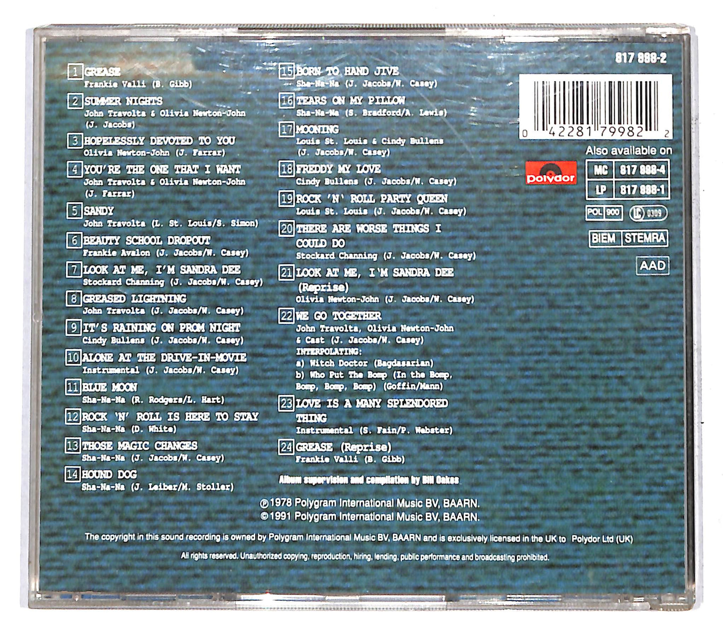 EBOND Grease (The Original Soundtrack From The Motion Picture) CD CB071538