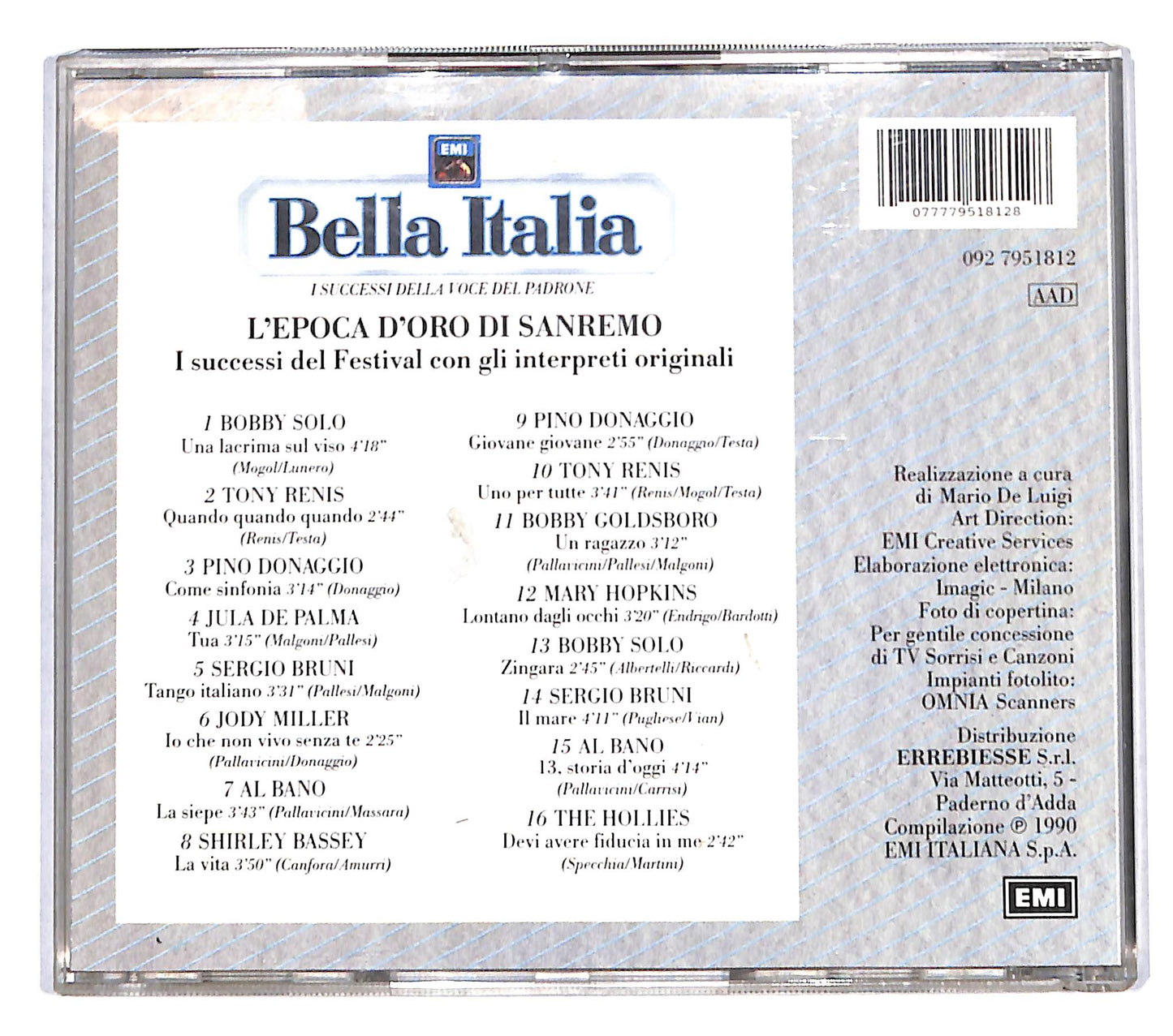 EBOND Various - Bella Italia - l'epoca d'oro di Sanremo EDITORIALE CD CB073855