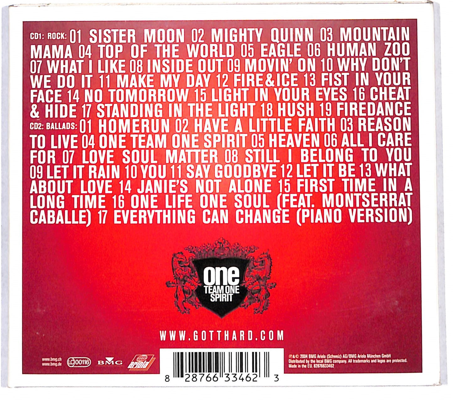 EBOND Gotthard - One Team One Spirit - The Very Best CD CB074001