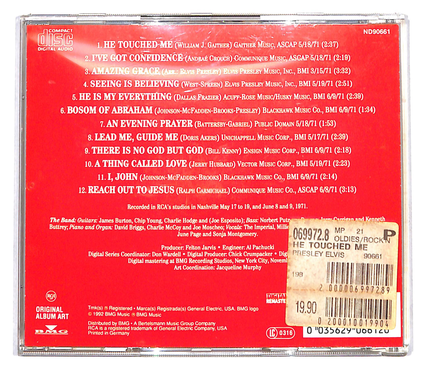 EBOND Elvis Presley - He Touched Me CD CB074031