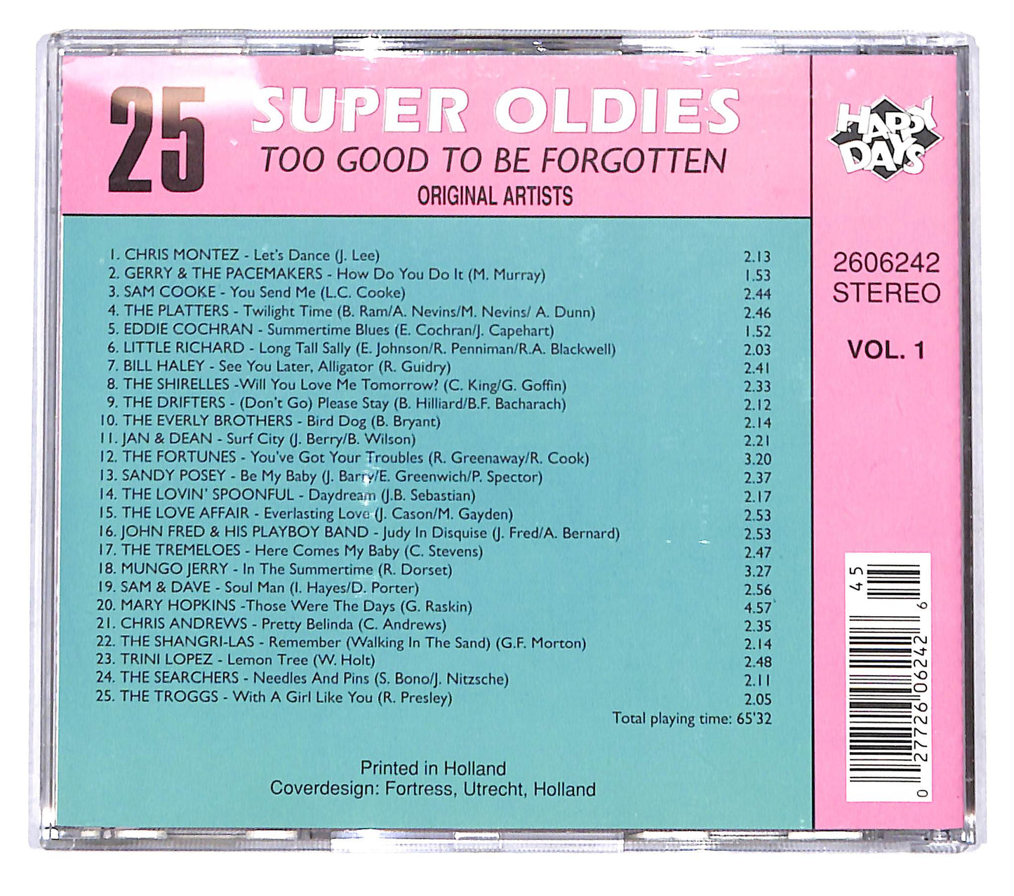 EBOND Various - 25 Super Oldies Vol. 1 - Too Good Be Forgotten CD CB074545