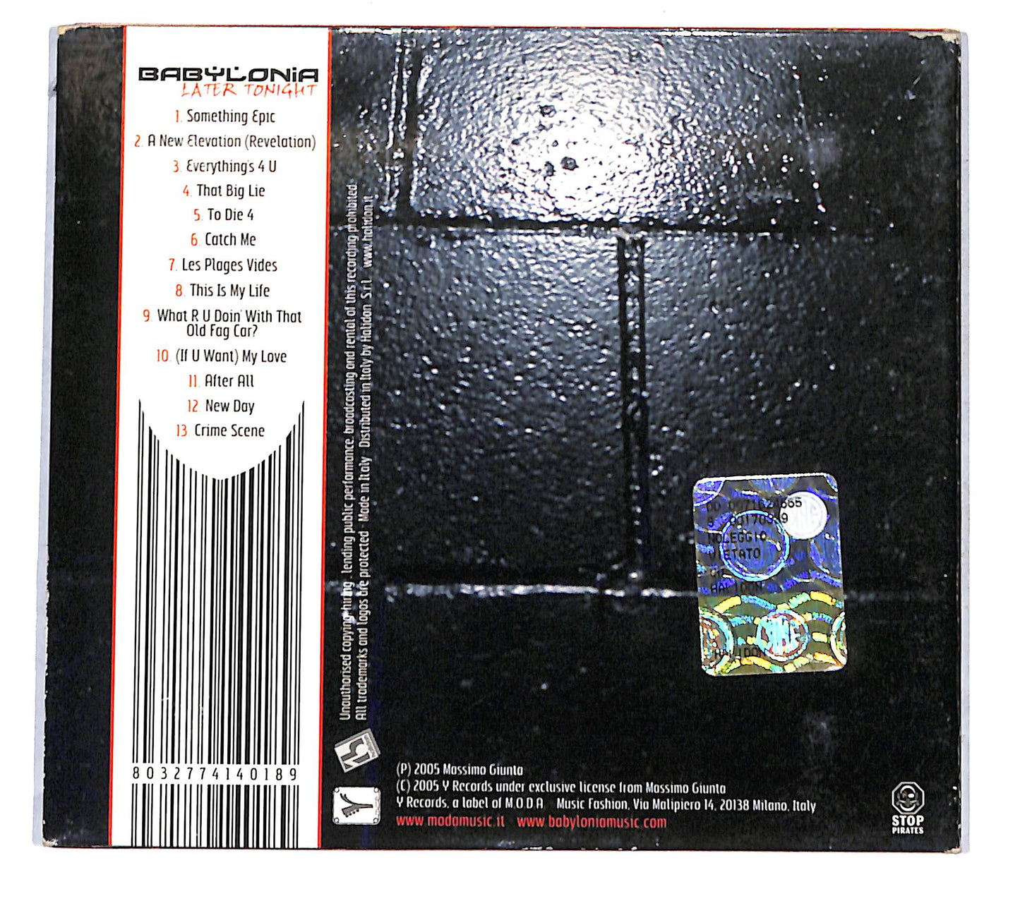 EBOND Babylonia - Later Tonight CD CB074725