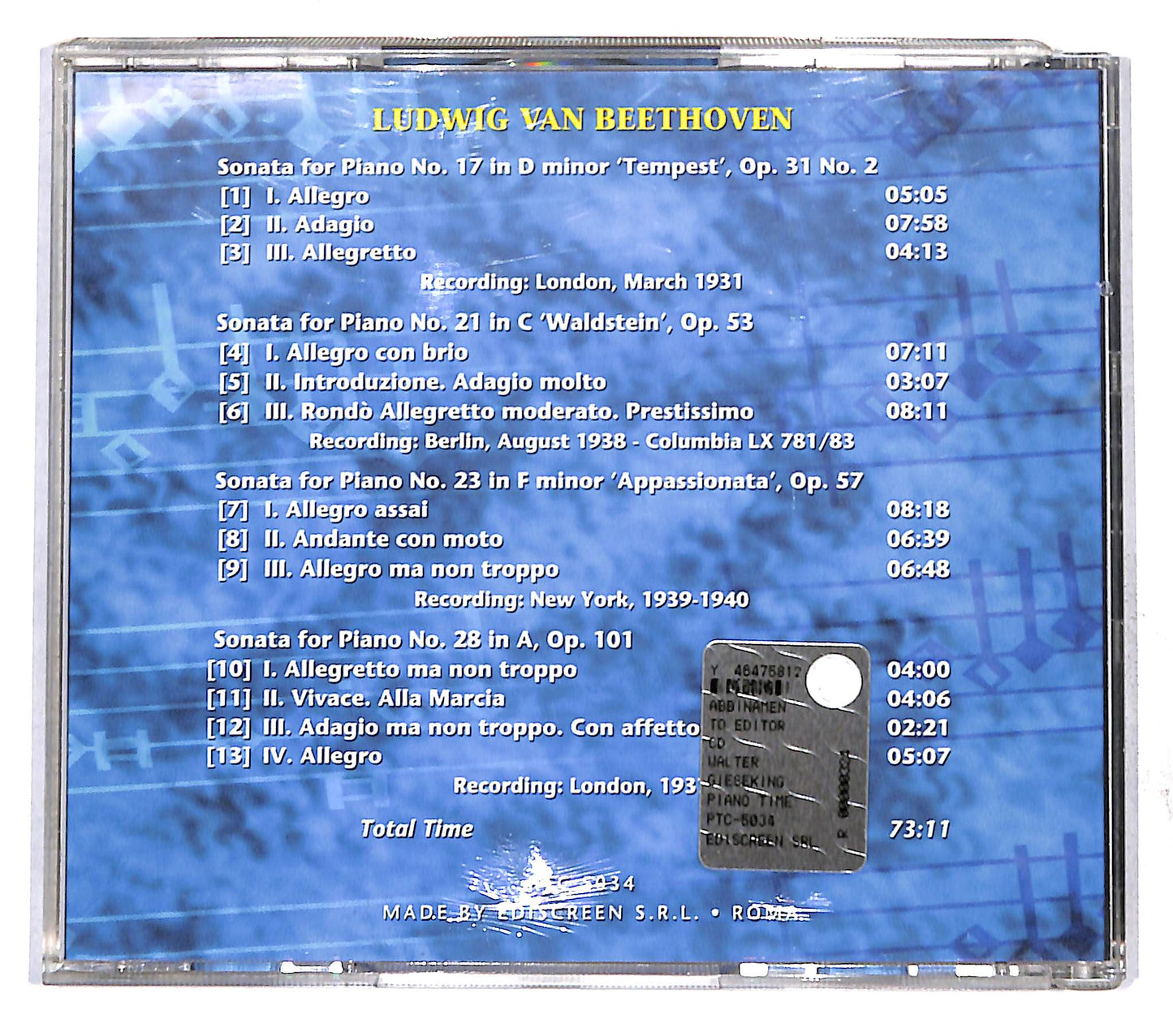 EBOND Walter Gieseking - Walter Gieseking CD CB109765