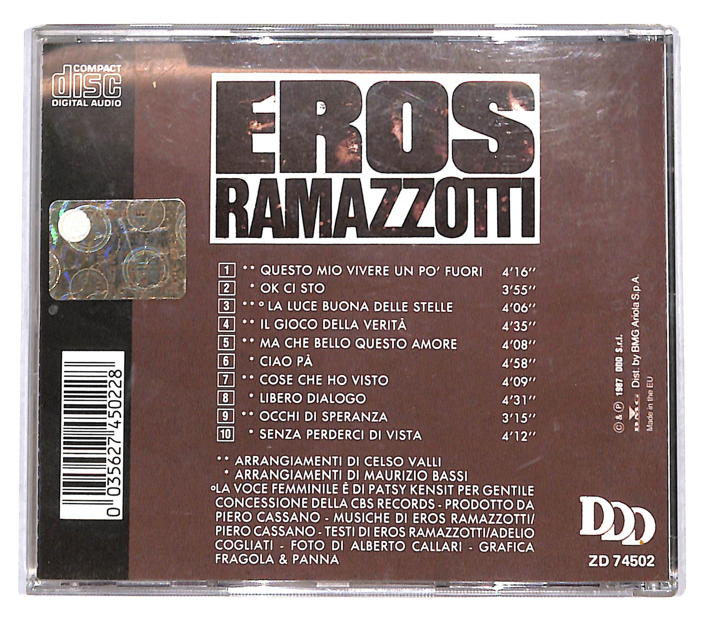 EBOND Eros Ramazzotti - In Certi Momenti CD CB114008