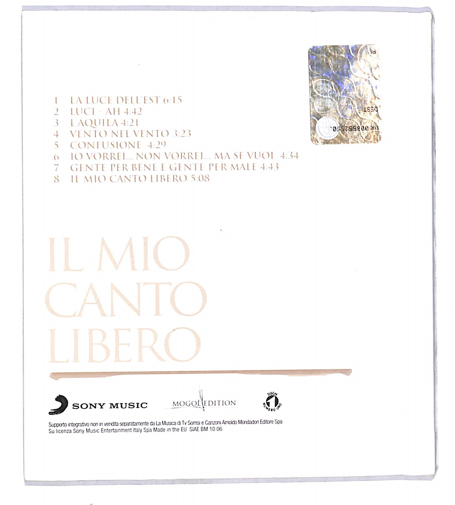 EBOND Lucio Battisti - il mio canto libero CD CB114028