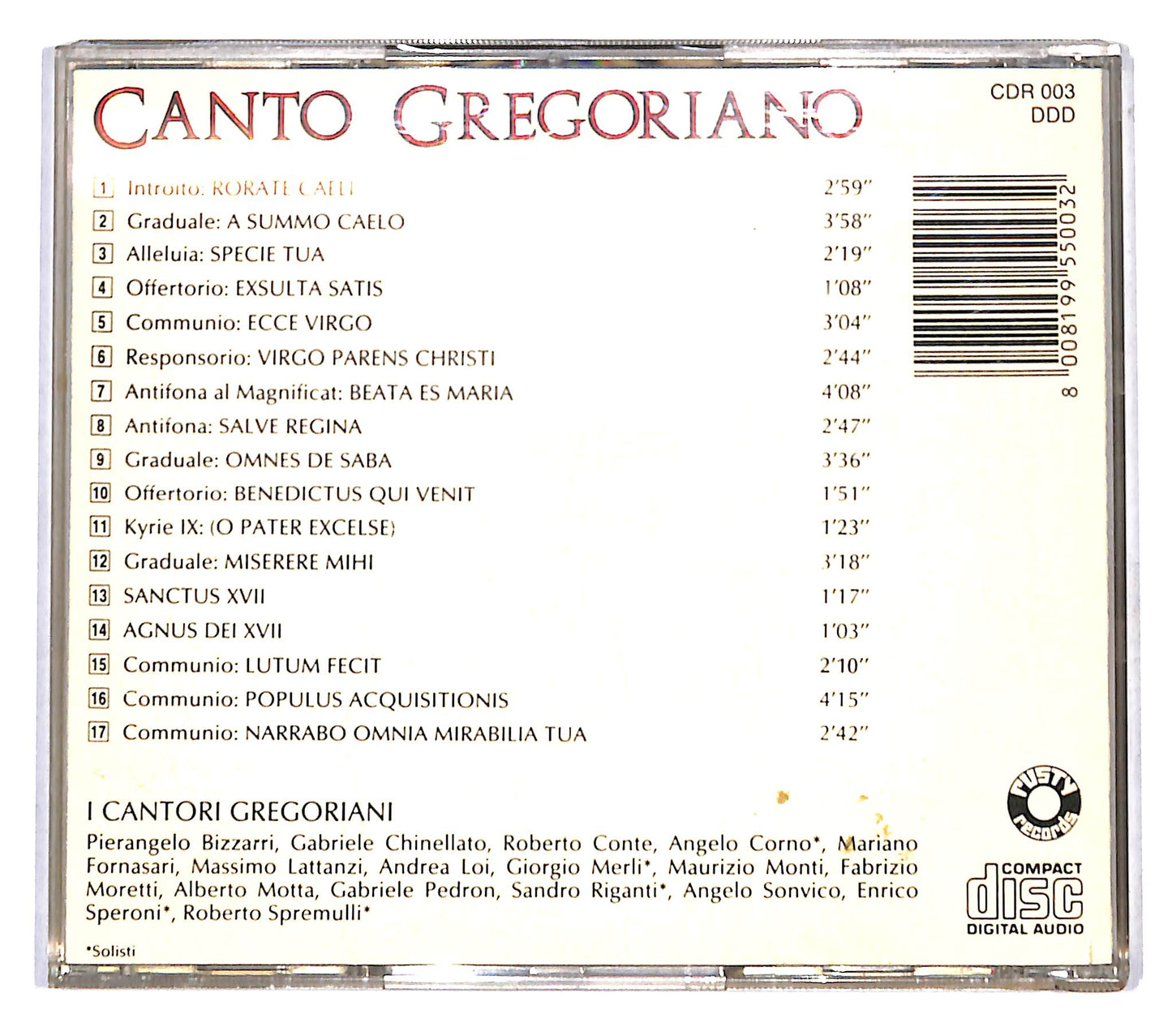 EBOND Various - Canto Gregoriano CD CB114059