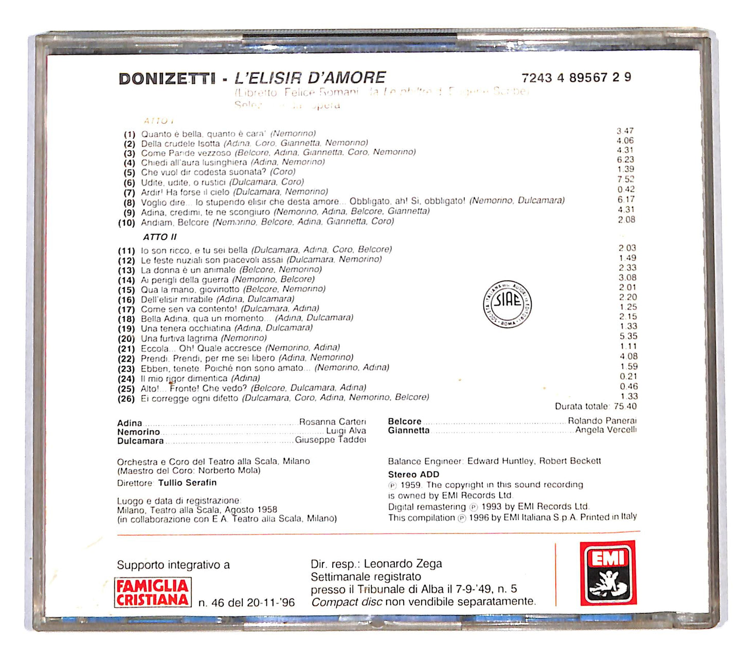 EBOND Various - L'Elisir D'Amore (Le Pagine Piu Belle) CD CB114201